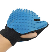 Upgrade version pet grooming mitts Deshedding brush dog hair remover Blue pet grooming glove